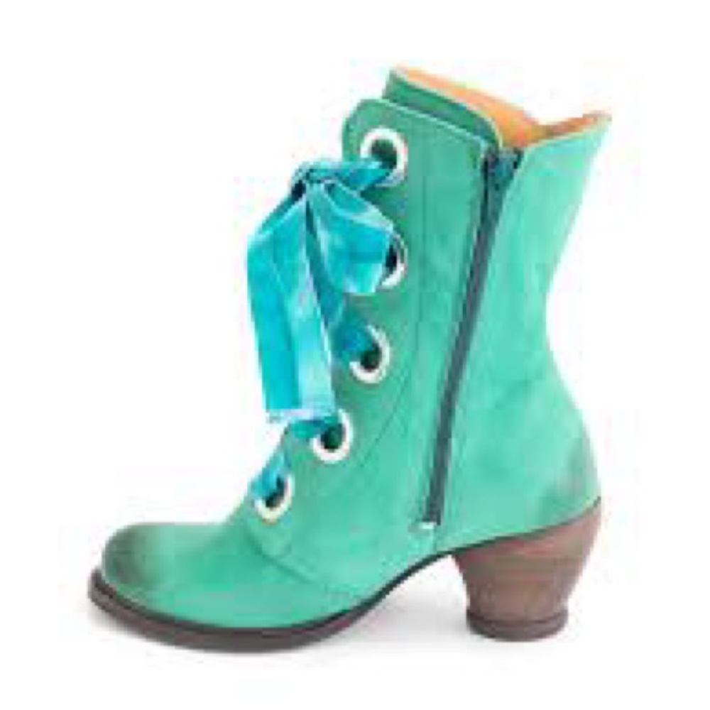 Teal Fluevog Gladstone Boot size 9
